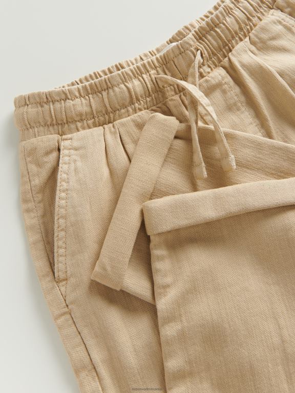 bej Reserved băieți îmbrăcăminte pantaloni chino din material structural 648HZ2181