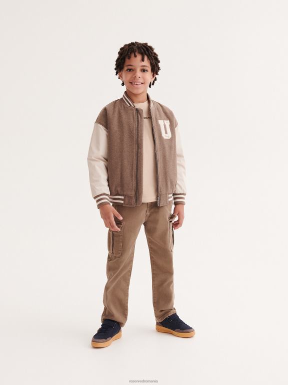 bej Reserved băieți îmbrăcăminte tricou cu detalii de broderie 648HZ2135