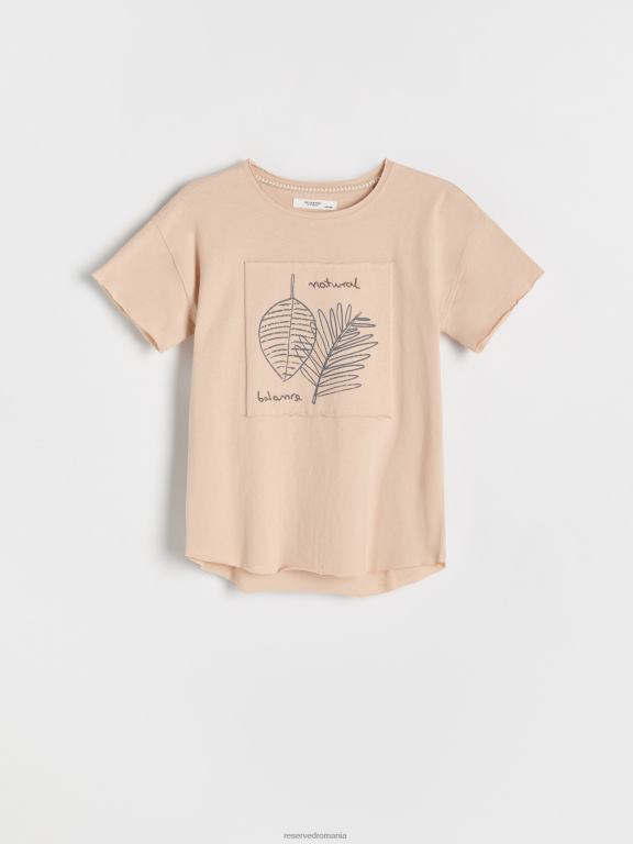 bej Reserved băieți îmbrăcăminte tricou cu plasture 648HZ2212