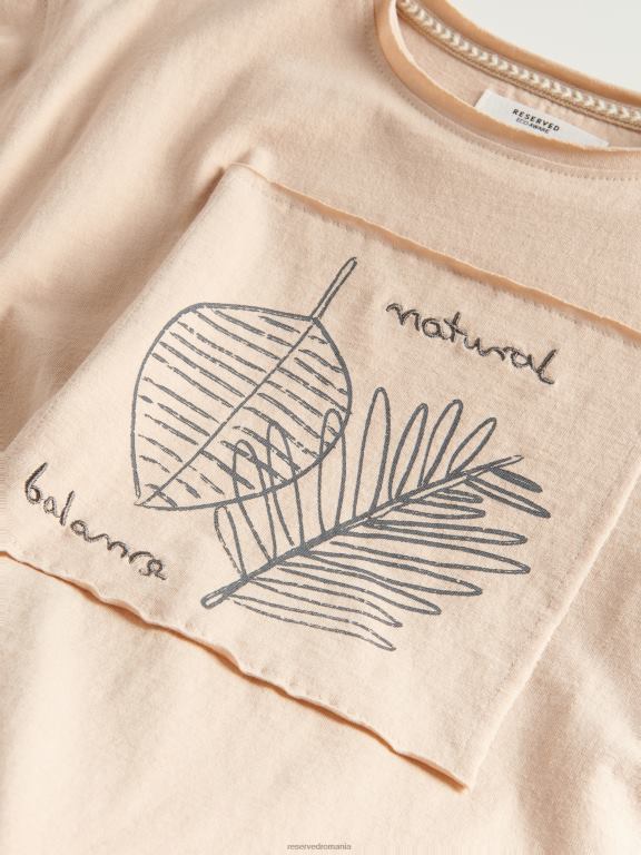 bej Reserved băieți îmbrăcăminte tricou cu plasture 648HZ2212