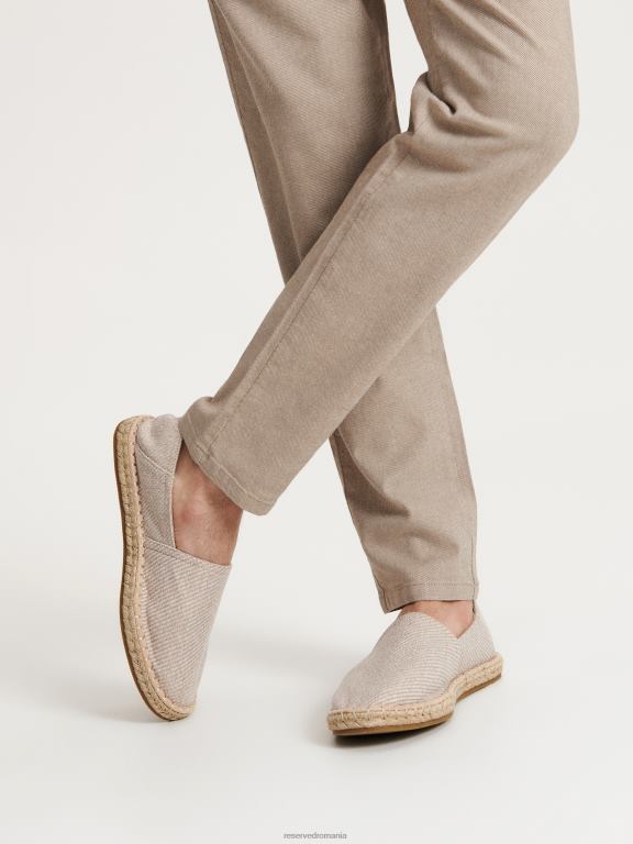 bej Reserved bărbați pantofi espadrile țesute 648HZ1648