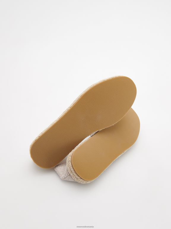 bej Reserved bărbați pantofi espadrile țesute 648HZ1648