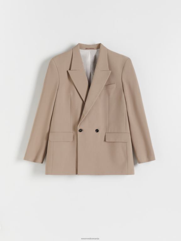 bej Reserved bărbați îmbrăcăminte blazer cu potrivire confortabilă 648HZ1615