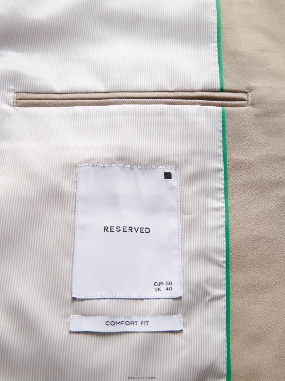 bej Reserved bărbați îmbrăcăminte blazer cu potrivire confortabilă 648HZ1615