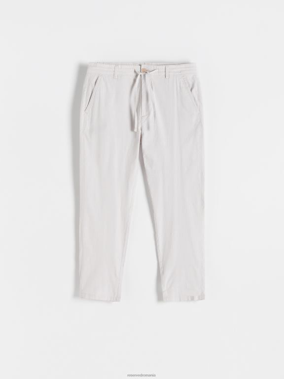 bej Reserved bărbați îmbrăcăminte joggeri subțiri 648HZ1487