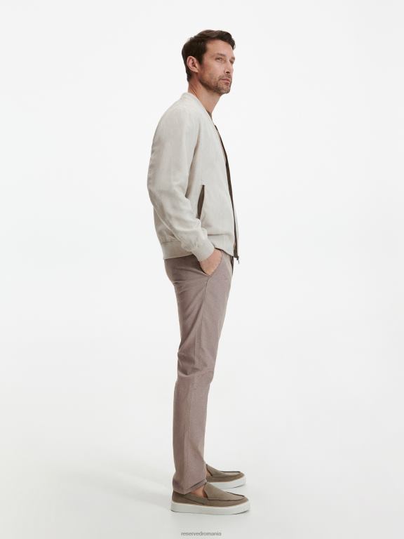 bej Reserved bărbați îmbrăcăminte joggeri subțiri 648HZ1508