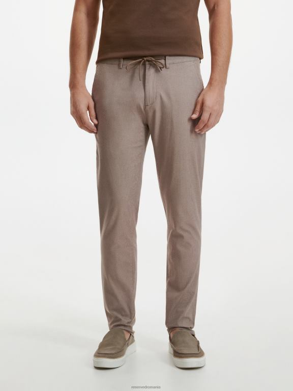bej Reserved bărbați îmbrăcăminte joggeri subțiri 648HZ1508