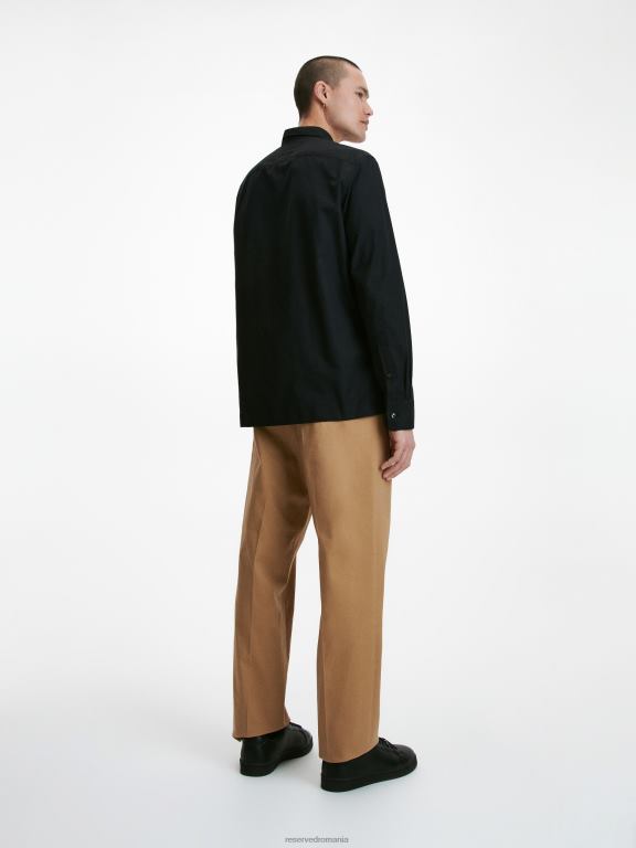 bej Reserved bărbați îmbrăcăminte pantaloni chino cu picioare largi 648HZ1489