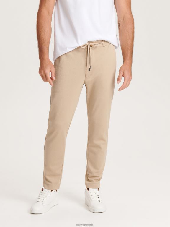 bej Reserved bărbați îmbrăcăminte pantaloni chino slim 648HZ1471
