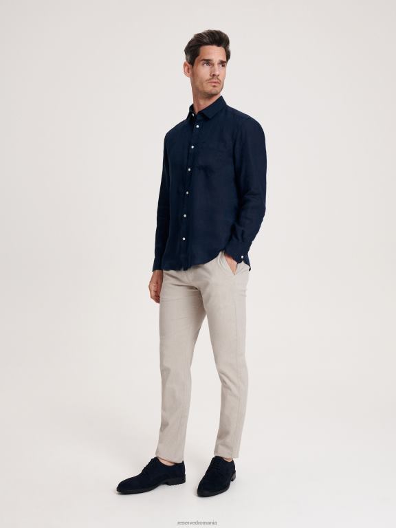 bej Reserved bărbați îmbrăcăminte pantaloni chino slim 648HZ1507