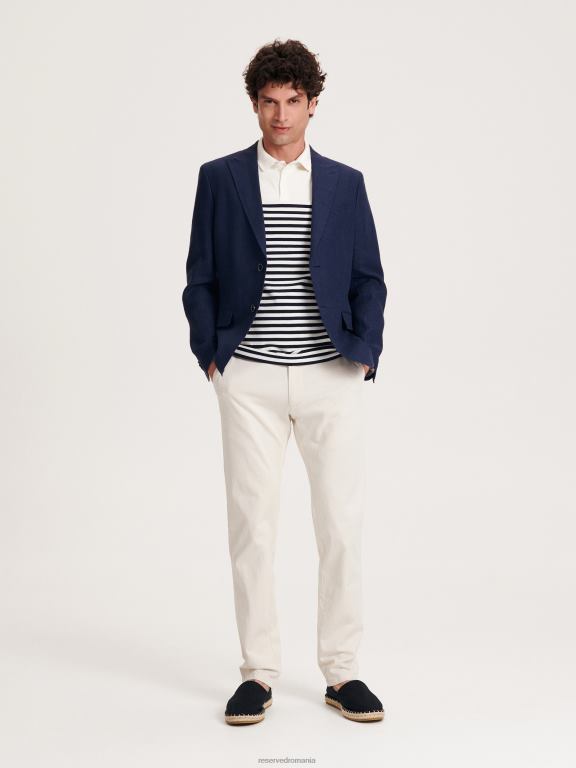 bej Reserved bărbați îmbrăcăminte pantaloni chino slim 648HZ1518