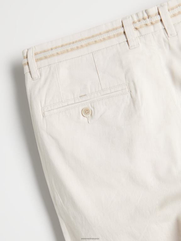 bej Reserved bărbați îmbrăcăminte pantaloni chino slim 648HZ1518
