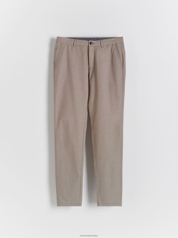 bej Reserved bărbați îmbrăcăminte pantaloni chino slim 648HZ1519