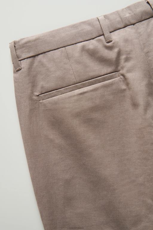 bej Reserved bărbați îmbrăcăminte pantaloni chino slim 648HZ1519