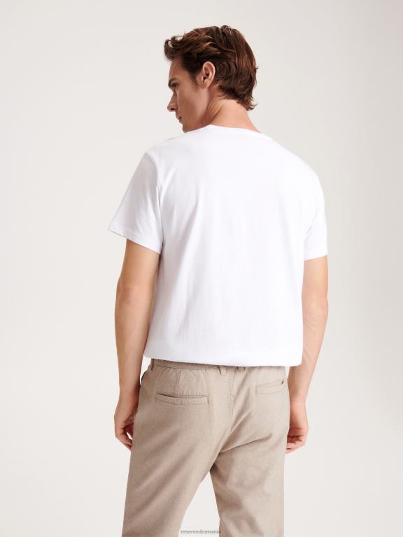 bej Reserved bărbați îmbrăcăminte pantaloni chino slim 648HZ1524