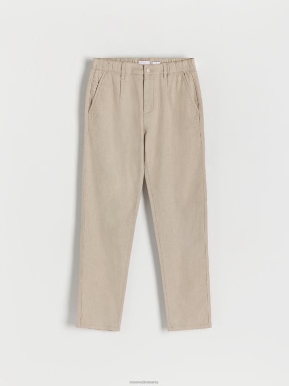 bej Reserved bărbați îmbrăcăminte pantaloni chino slim 648HZ1524