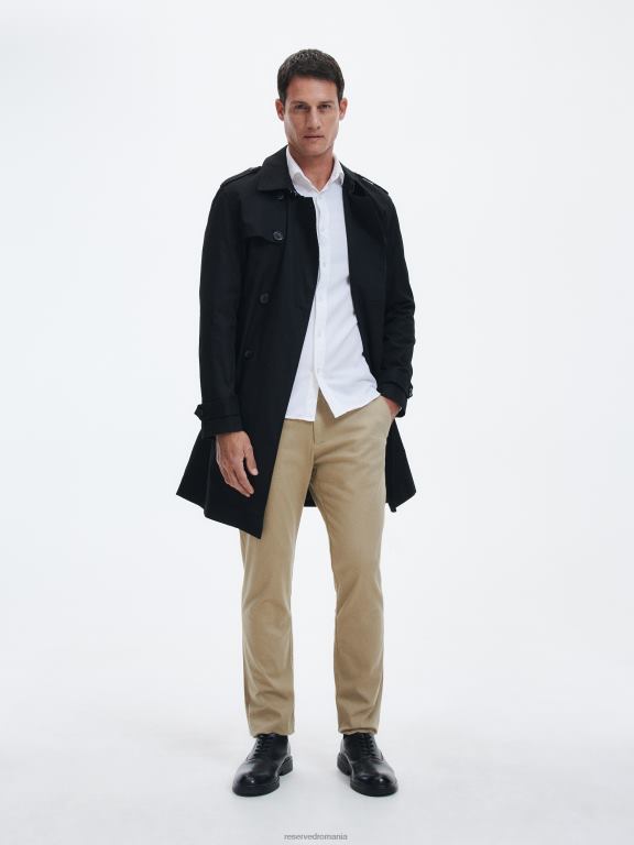 bej Reserved bărbați îmbrăcăminte pantaloni chino slim fit 648HZ1078