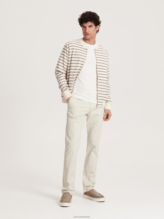 bej Reserved bărbați îmbrăcăminte pantaloni chino slim fit noi 648HZ1494