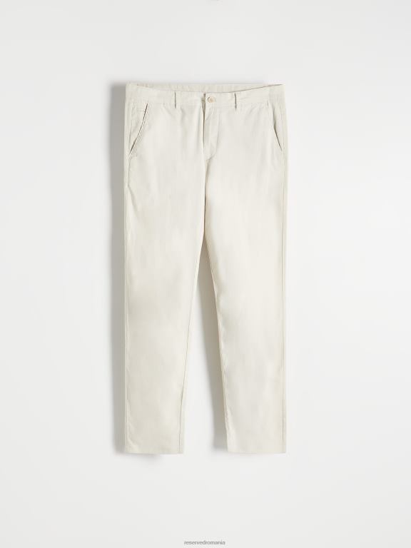 bej Reserved bărbați îmbrăcăminte pantaloni chino slim fit noi 648HZ1494