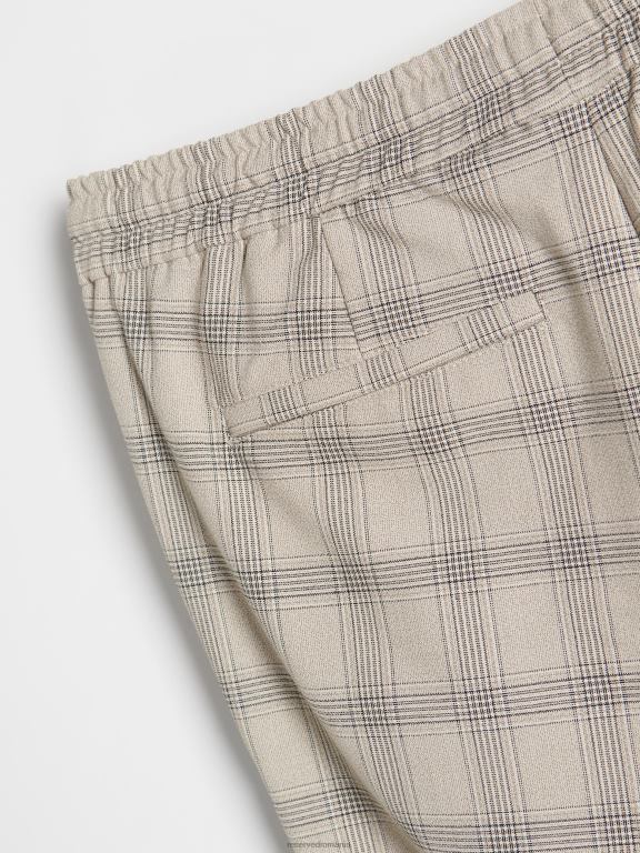 bej Reserved bărbați îmbrăcăminte pantaloni de jogging din amestec de vascoza 648HZ1521