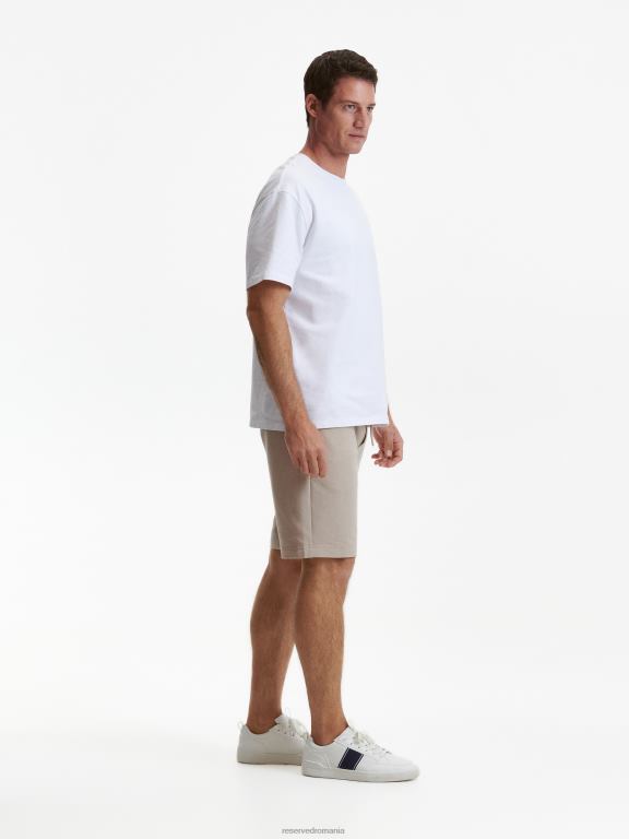 bej Reserved bărbați îmbrăcăminte pantaloni scurți obișnuiți 648HZ1415