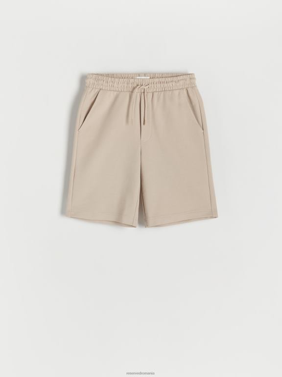 bej Reserved bărbați îmbrăcăminte pantaloni scurți obișnuiți 648HZ1415