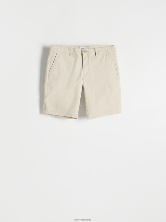 bej Reserved bărbați îmbrăcăminte pantaloni scurți obișnuiți 648HZ1451