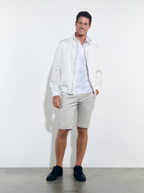 bej Reserved bărbați îmbrăcăminte pantaloni scurți subțiri bogati în bumbac 648HZ1420