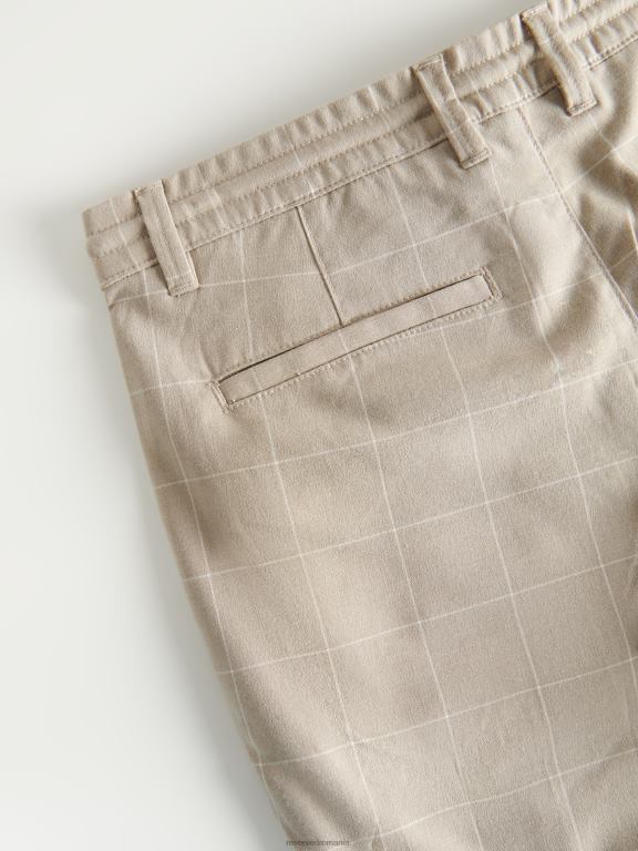 bej Reserved bărbați îmbrăcăminte pantaloni slim morcov 648HZ1107