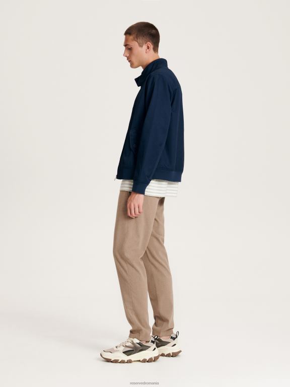 bej Reserved bărbați îmbrăcăminte pantaloni slim morcov 648HZ1481