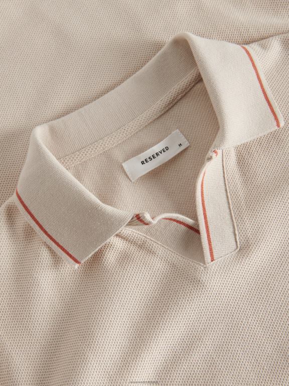 bej Reserved bărbați îmbrăcăminte polo 648HZ1325