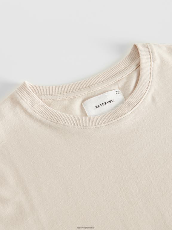 bej Reserved bărbați îmbrăcăminte tricou cu potrivire regulata 648HZ1229