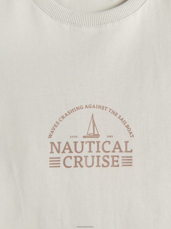 bej Reserved bărbați îmbrăcăminte tricou cu potrivire regulată în stil nou 648HZ1170