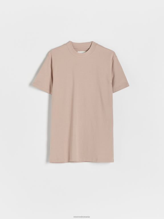 bej Reserved bărbați îmbrăcăminte tricou slim fit 648HZ1223