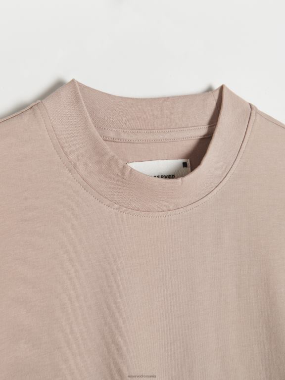 bej Reserved bărbați îmbrăcăminte tricou slim fit 648HZ1223