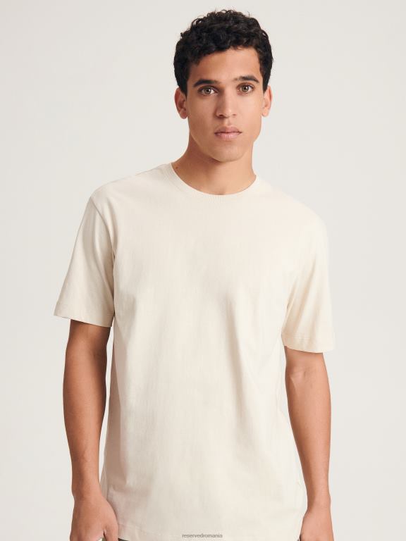 bej Reserved bărbați îmbrăcăminte tricou supradimensionat 648HZ1279