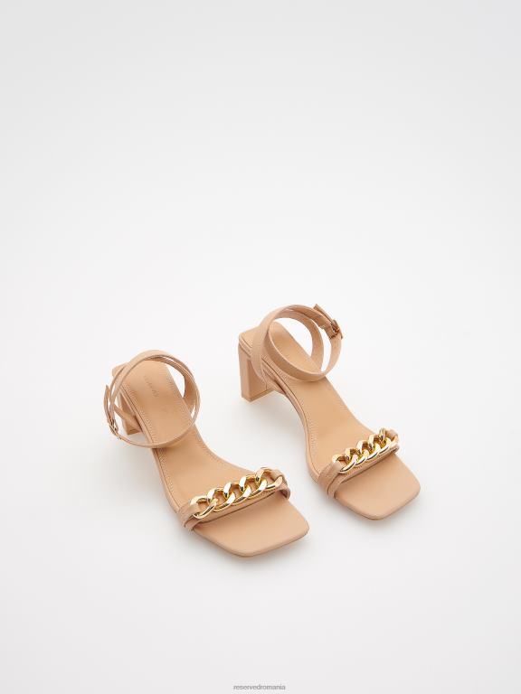 bej Reserved femei pantofi sandale cu toc înalt 648HZ977