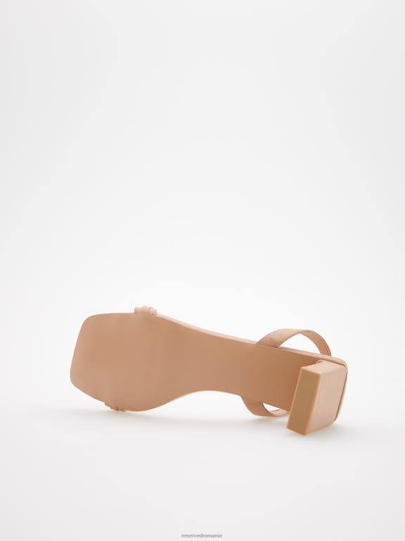 bej Reserved femei pantofi sandale cu toc înalt 648HZ977