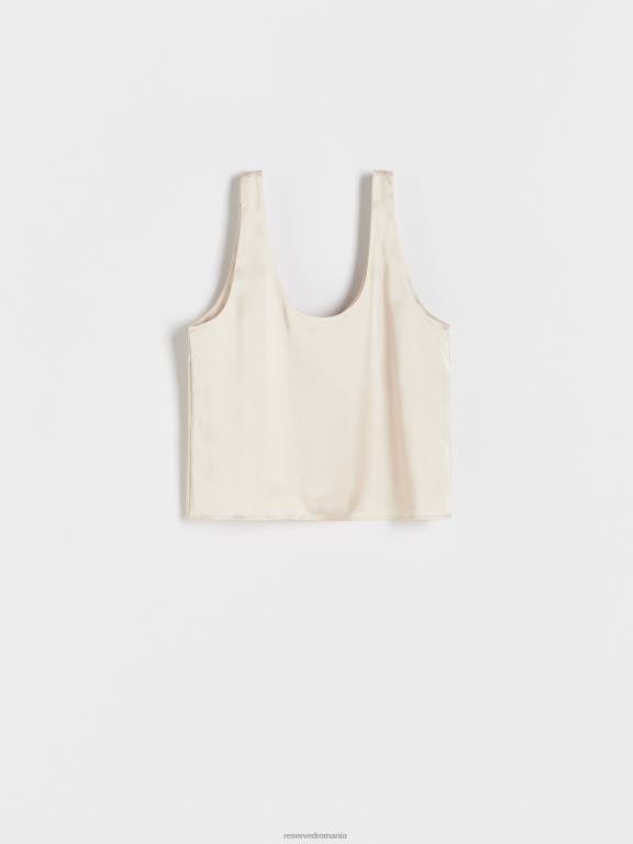 bej Reserved femei îmbrăcăminte blat din satin 648HZ513