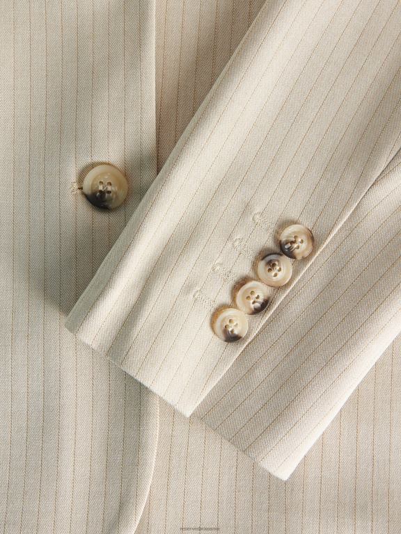 bej Reserved femei îmbrăcăminte blazer cu dungi 648HZ259