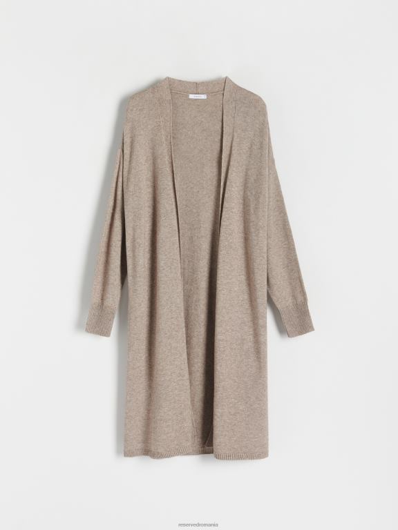 bej Reserved femei îmbrăcăminte cardigan simplu bogat în viscoză 648HZ903
