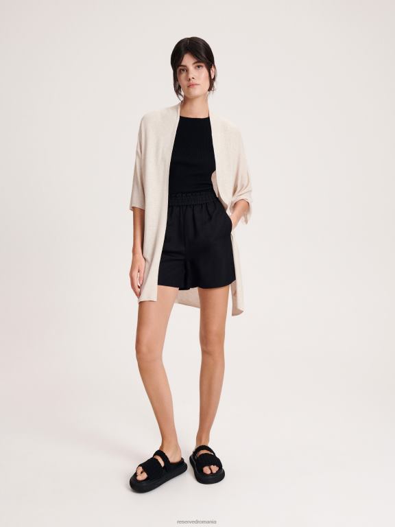 bej Reserved femei îmbrăcăminte cardigan în amestec de viscoză 648HZ919