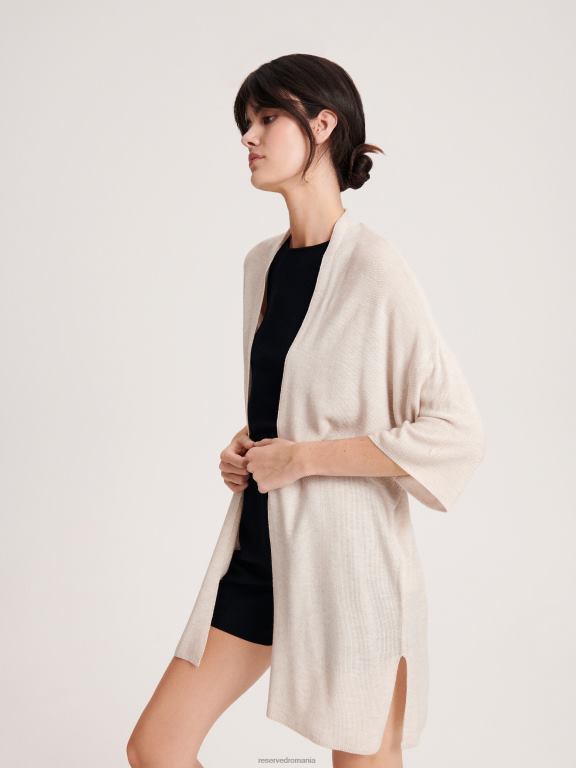 bej Reserved femei îmbrăcăminte cardigan în amestec de viscoză 648HZ919