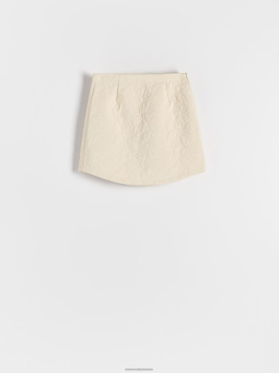 bej Reserved femei îmbrăcăminte fusta cu design in relief 648HZ846