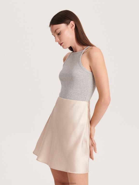 bej Reserved femei îmbrăcăminte fusta mini din satin 648HZ815