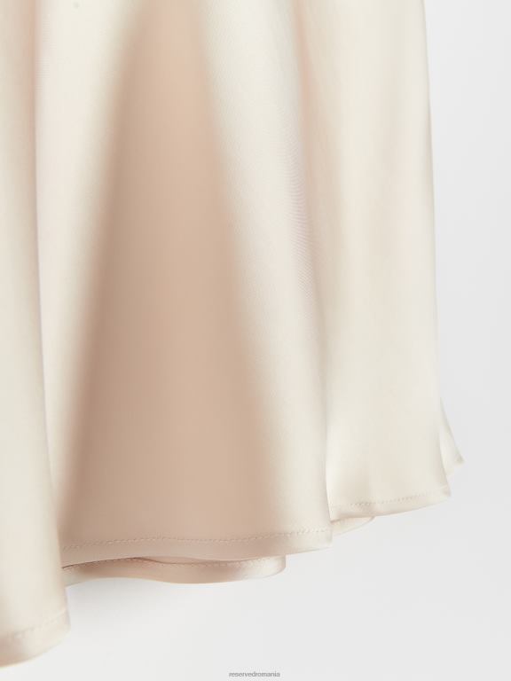 bej Reserved femei îmbrăcăminte fusta mini din satin 648HZ815