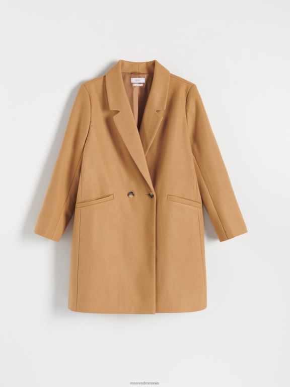 bej Reserved femei îmbrăcăminte palton dublu 648HZ902