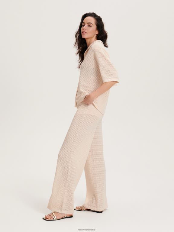 bej Reserved femei îmbrăcăminte pantaloni ajurati 648HZ719