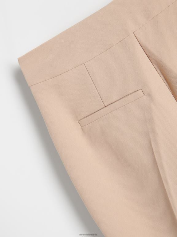 bej Reserved femei îmbrăcăminte pantaloni cu pliu presat 648HZ635