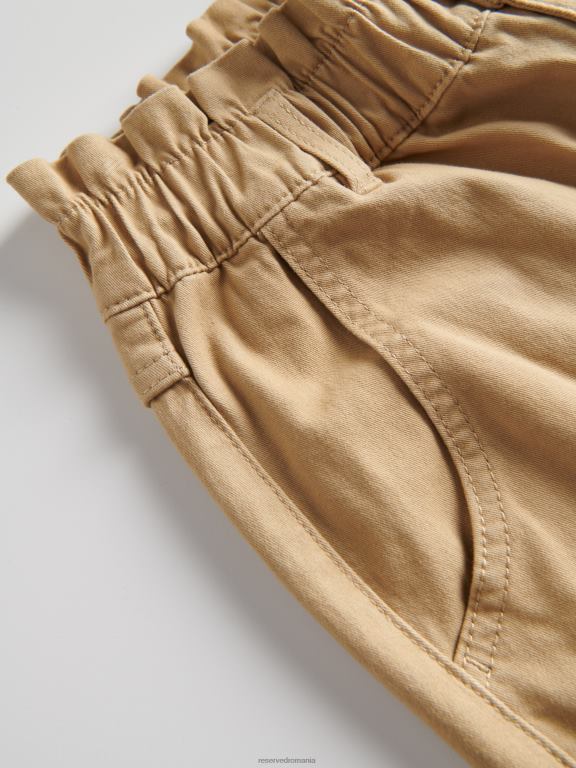 bej Reserved femei îmbrăcăminte pantaloni de hârtie 648HZ644